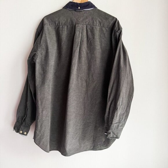 Tommy Hilfiger Vintage Y2K Patchwork Cotton Button up Men's Shirt XL - Picture 7 of 8